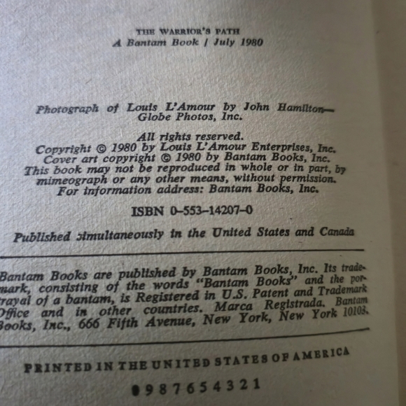 LOUIS L'AMOUR: The Warrior's Path (The Sacketts #15) - Vintage Western Paperback - Picture 3 of 8